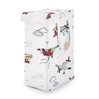 Sweet Jojo Designs Boy Foldable Laundry Hamper with Handles Airplane Red Blue and White