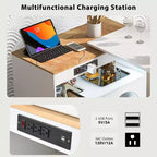 Îlot de cuisine moderne Whisen avec table rallongée et lumières LED