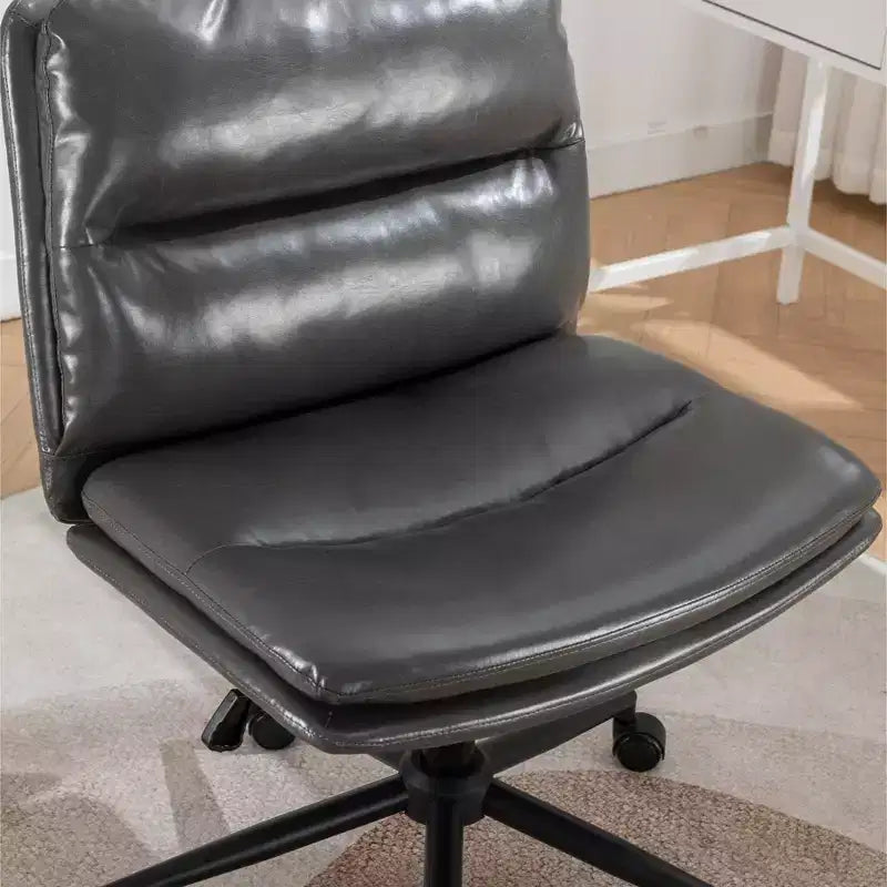 Chaise de bureau pivotante réglable Bizerte avec siège large, chaise de vanité