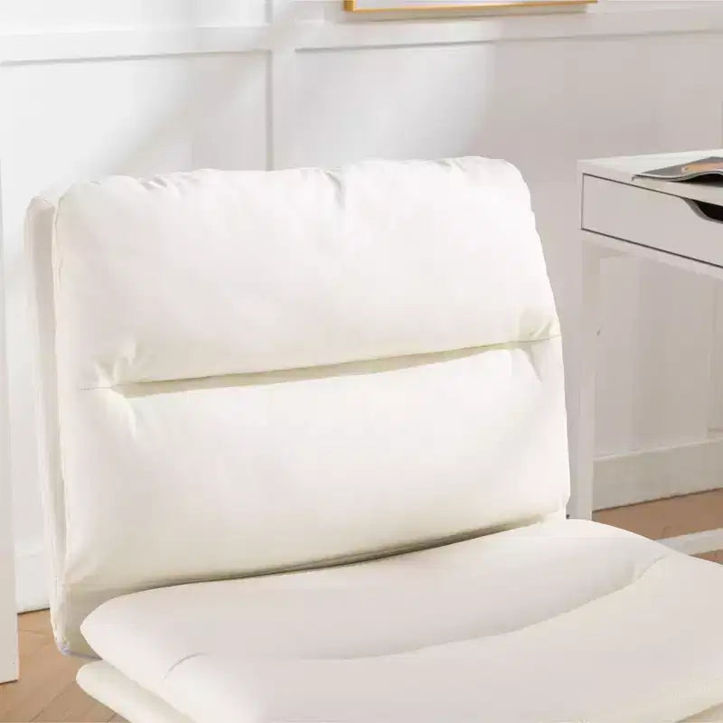 Chaise de bureau pivotante réglable Bizerte avec siège large, chaise de vanité
