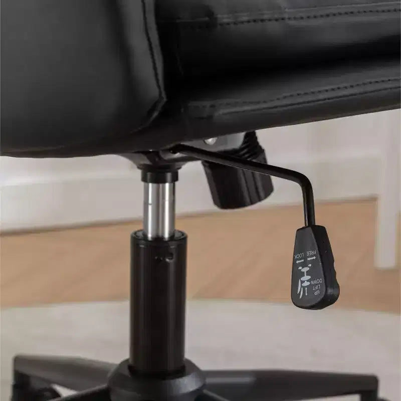 Chaise de bureau pivotante réglable Bizerte avec siège large, chaise de vanité