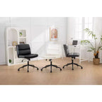 Chaise de bureau pivotante réglable Bizerte avec siège large, chaise de vanité