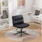 Chaise de bureau pivotante réglable Bizerte avec siège large, chaise de vanité