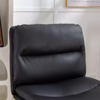 Chaise de bureau pivotante réglable Bizerte avec siège large, chaise de vanité