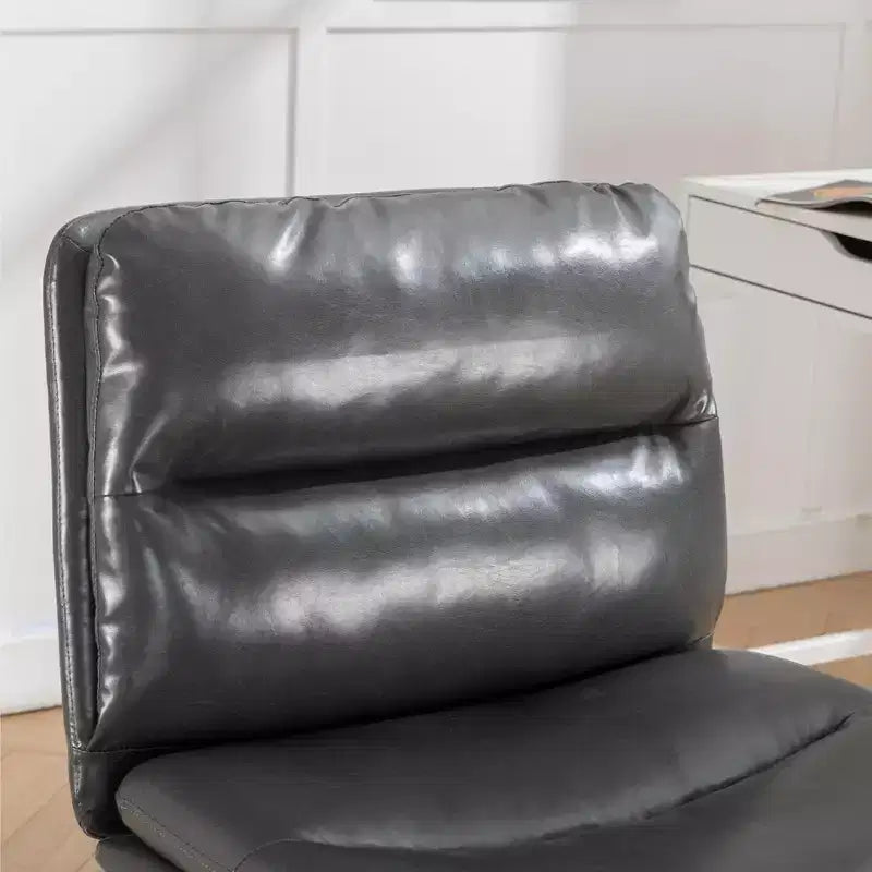 Chaise de bureau pivotante réglable Bizerte avec siège large, chaise de vanité