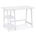Bureau d'écriture contemporain en bois Roundhill Furniture Redina avec rangement, blanc