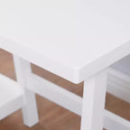 Bureau d'écriture contemporain en bois Roundhill Furniture Redina avec rangement, blanc