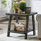 Roundhill Furniture Athens Table Basse avec Étagère en Bois Répliqué Contemporain, Fini Charbon