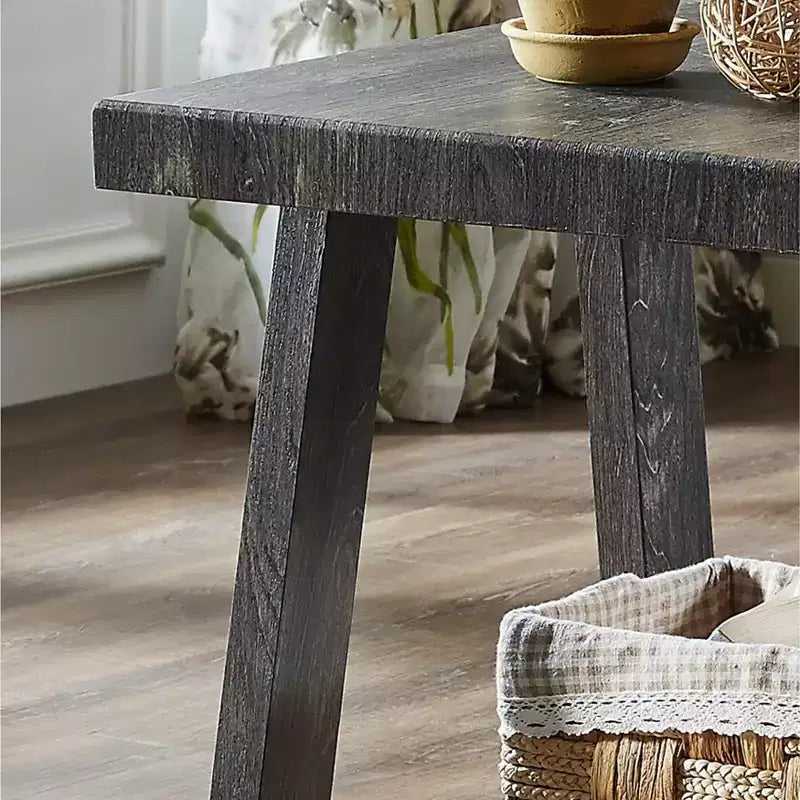 Roundhill Furniture Athens Table Basse avec Étagère en Bois Répliqué Contemporain, Fini Charbon