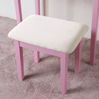 Coiffeuse et tabouret Moniys Wood Moniya, rose