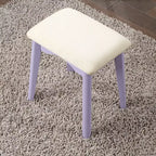 Ensemble coiffeuse et tabouret contemporains en bois Liannon, violet