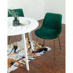 Ensemble de salle à manger 3 pièces contemporain Aufurr, table ronde blanche avec 2 chaises