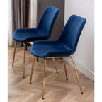 Ensemble de salle à manger 3 pièces contemporain Aufurr, table ronde blanche avec 2 chaises