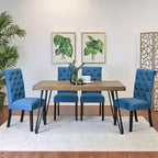 Ensemble de salle à manger 5 pièces Ashford, table à manger avec pieds épingle et 4 chaises, 4 options de couleur
