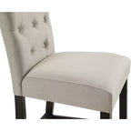 Tabourets de bar Roundhill Furniture Leviton en bois massif capitonné Asons, beige, lot de 2