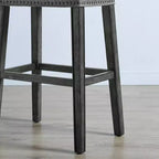 Tabourets de bar sans dossier avec assise en selle, hauteur 29 po, gris, ensemble de 2, par Roundhill Furniture CoCo