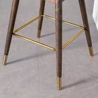 Tabourets de bar Roundhill Furniture Leland, rembourrés en tissu, avec dossier à oreilles, gris, lot de 2