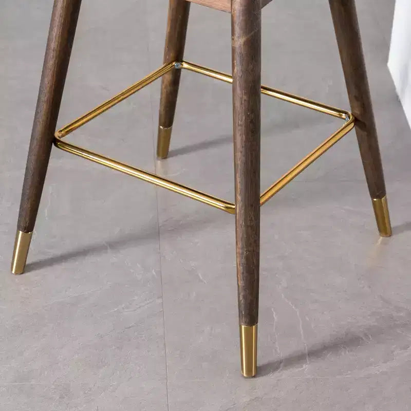 Tabourets de bar Roundhill Furniture Leland, rembourrés en tissu, avec dossier à oreilles, gris, lot de 2