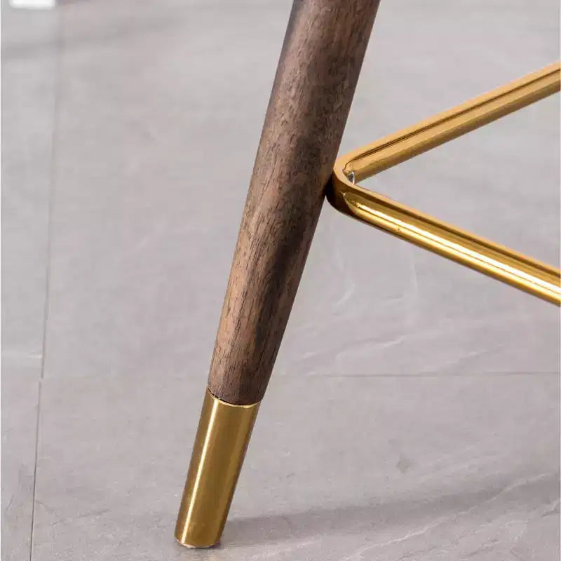 Tabourets de bar Roundhill Furniture Leland, rembourrés en tissu, avec dossier à oreilles, gris, lot de 2