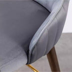 Tabourets de bar Roundhill Furniture Leland, rembourrés en tissu, avec dossier à oreilles, gris, lot de 2