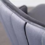 Tabourets de bar Roundhill Furniture Leland, rembourrés en tissu, avec dossier à oreilles, gris, lot de 2