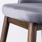 Tabourets de bar Roundhill Furniture Leland, rembourrés en tissu, avec dossier à oreilles, gris, lot de 2