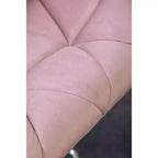 Tabouret de bar pivotant et réglable en hauteur en velours capitonné en losanges Breni de Roundhill Furniture, mauve, lot de 2