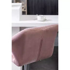 Tabouret de bar pivotant et réglable en hauteur en velours capitonné en losanges Breni de Roundhill Furniture, mauve, lot de 2