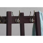 Porte-manteau Vassen de Roundhill Furniture avec étagères de rangement à 3 niveaux - Fini espresso
