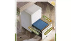 DEXYLLO Classeur mobile 2 tiroirs avec serrure, armoire verticale commerciale pour bureau à domicile, rangement sous le bureau