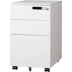 Caisson de bureau mobile à 3 tiroirs avec serrure intelligente, en acier pré-assemblé à placer sous le bureau