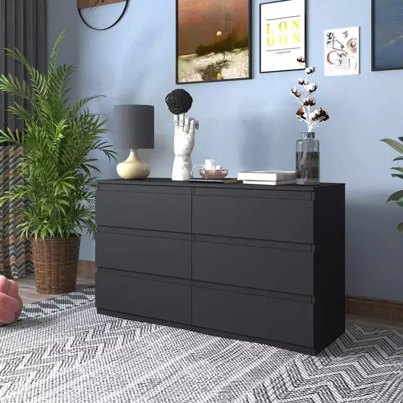 Commode double à 6 tiroirs pour Chambre Salon Couloir