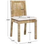 Chaise de salle à manger Tojo en rotin avec coussin (Lot de 2) - DCH6502 - Safavieh