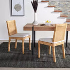 Chaise de salle à manger Tojo en rotin avec coussin (Lot de 2) - DCH6502 - Safavieh