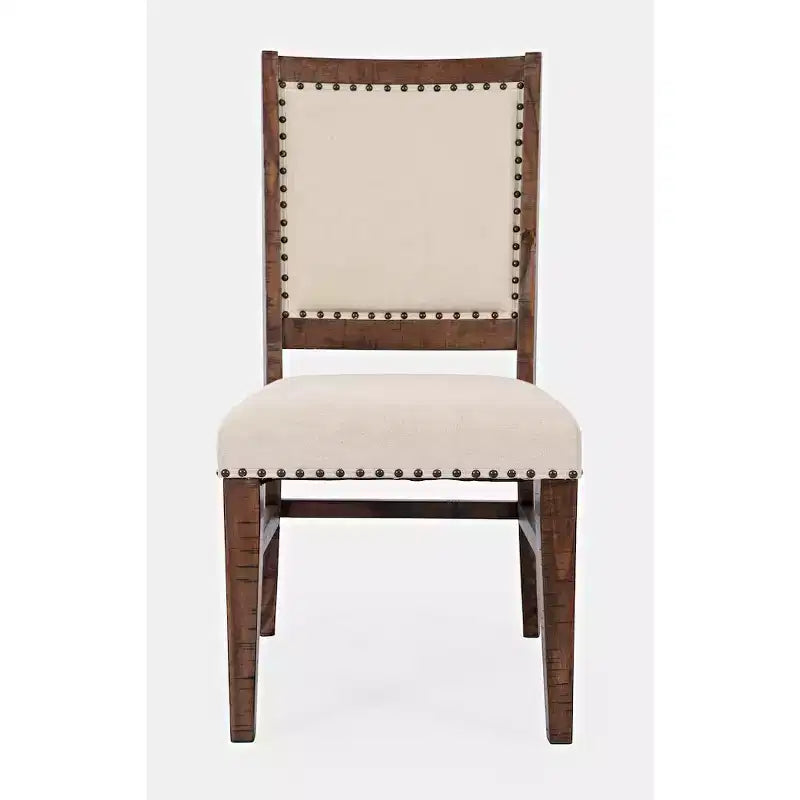 Jofran,Fairview Transitional Solid Wood Upholstered Side Chair (Set of 2)