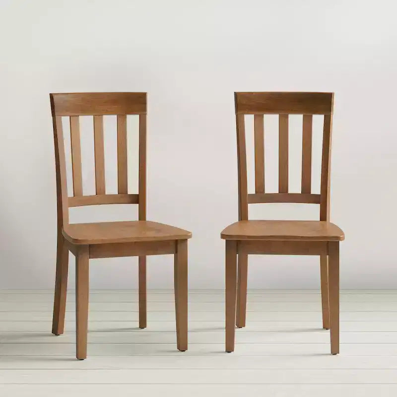 Jofran, chaise de salle à manger classique à lattes en bois massif Simplicity (lot de 2)