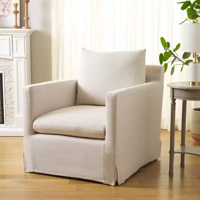Fauteuil d'appoint pivotant Hadara - ACH4513A - Ivoire - Safavieh