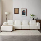 Christopher Knight Home Canapé d'angle en L rembourré Avery avec oreillers, beige/marron