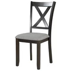 Ensemble de salle à manger rectangulaire 6 pièces en bois Whisen avec 4 chaises en tissu et un banc