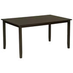 Ensemble de salle à manger rectangulaire 6 pièces en bois Whisen avec 4 chaises en tissu et un banc