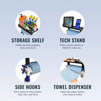 Distributeur d'essuie-tout et étagère murale Quick Clean StoreYourBoard