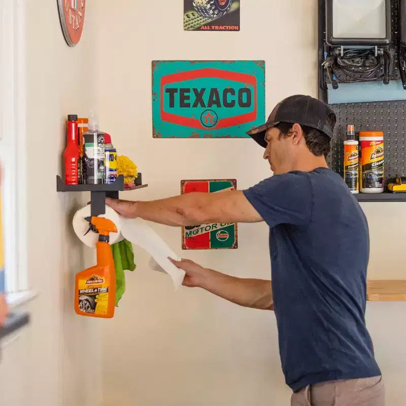 Distributeur d'essuie-tout et étagère murale Quick Clean StoreYourBoard