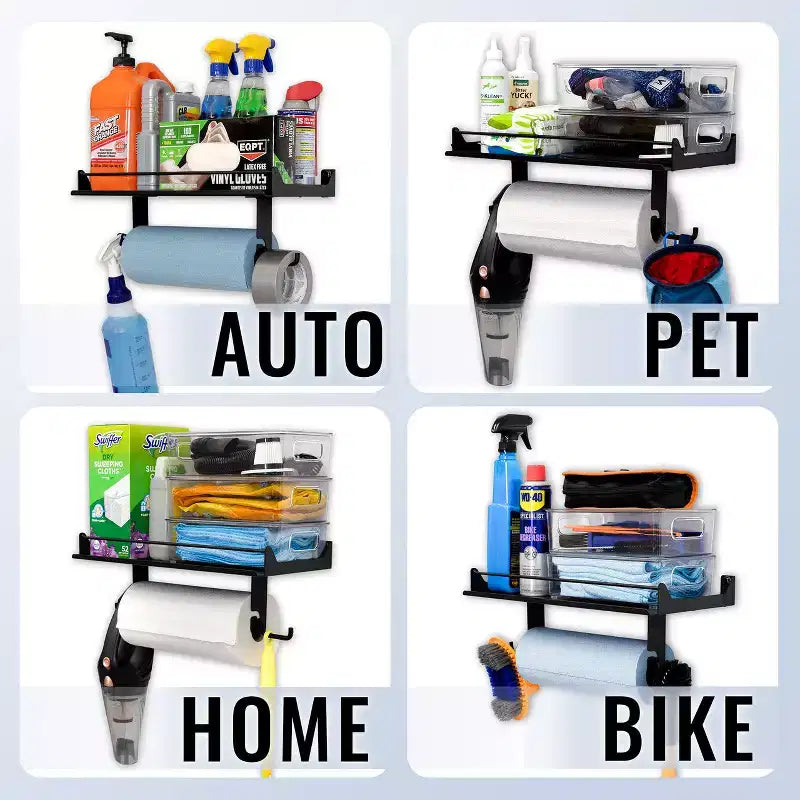 Distributeur d'essuie-tout et étagère murale Quick Clean StoreYourBoard