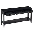 Console d'entrée contemporaine Whisen à 3 tiroirs, table d'appoint de canapé avec une étagère ouverte