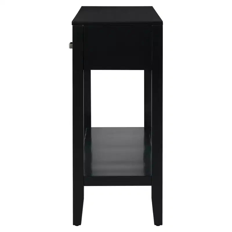 Console d'entrée contemporaine Whisen à 3 tiroirs, table d'appoint de canapé avec une étagère ouverte