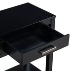 Console d'entrée contemporaine Whisen à 3 tiroirs, table d'appoint de canapé avec une étagère ouverte