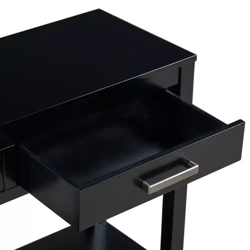 Console d'entrée contemporaine Whisen à 3 tiroirs, table d'appoint de canapé avec une étagère ouverte