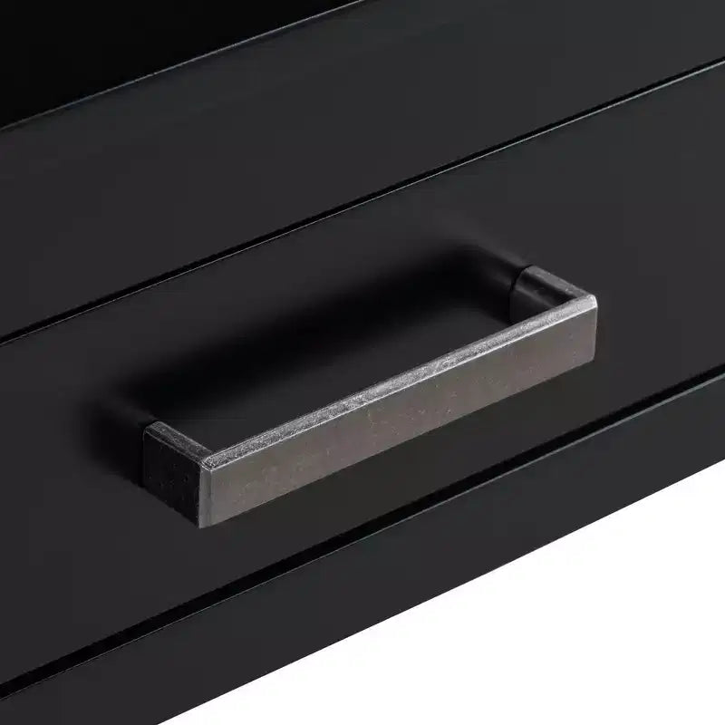 Console d'entrée contemporaine Whisen à 3 tiroirs, table d'appoint de canapé avec une étagère ouverte