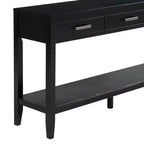 Console d'entrée contemporaine Whisen à 3 tiroirs, table d'appoint de canapé avec une étagère ouverte