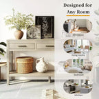 Console d'entrée contemporaine Whisen à 3 tiroirs, table d'appoint de canapé avec une étagère ouverte